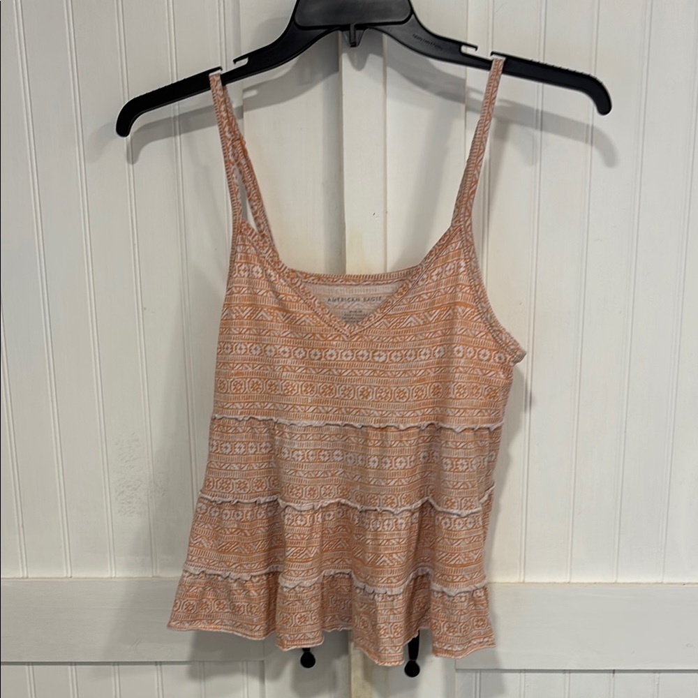 American Eagle orange Patterned, adjustable tank size M